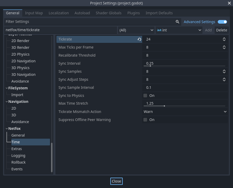 NetworkTime Settings