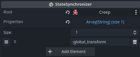 StateSynchronizer configuration
